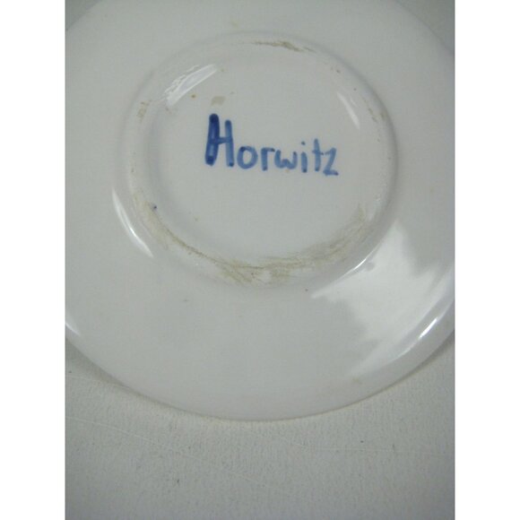 Decorative Ceramic Coaster Hand Painted Doves Grapes Horwitz Trivet - Picture 6 of 6